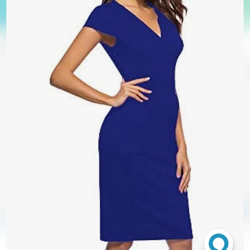 HOMEYEE. Women's Slim Fit Style Dress. Royal Blue. Size 6.